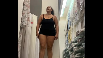 Exhibitionist wifey caught in compromising stance at store by angry worker